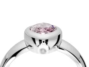Solitaire Engagement Ring Setting for Fancy Pink Marquise Center with Wide Band and Bezel Head in Platinum