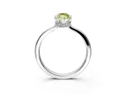 Hidden Halo Engagement Ring Setting for Fancy Yellow Marquise Center with Wide Flat Plain Band and Prong Head in Sterling Silver