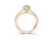 Solitaire Engagement Ring Setting for Fancy Yellow Marquise Center with Basket Rail and Prong Head in Rose Gold
