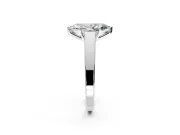 Solitaire Engagement Ring Setting for Marquise Center with Tapered Split Shoulders and Prong Head in Platinum