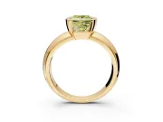 Tension Engagement Ring Setting for Fancy Yellow Princess Cut Center with Wide Flat Band and Tension Head in Yellow Gold