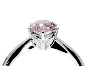 Solitaire Engagement Ring Setting for Fancy Pink Marquise Center with Knife Ridge Band and Claw Prong Head in White Gold