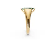 Tension Engagement Ring Setting for Fancy Green Marquise Center with Wide Tapered Band and Tension Head in Yellow Gold
