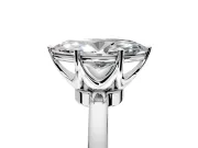 Solitaire Engagement Ring Setting for Marquise Center with Plain Band and Tulip Prong Head in White Gold