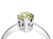 Solitaire Engagement Ring Setting for Fancy Yellow Marquise Center with Plain Band and Flat Tab Prong Head in White Gold