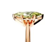 Solitaire Engagement Ring Setting for Fancy Yellow Marquise Center with Knife Ridge Band and Claw Prong Head in Rose Gold