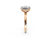 Fancy Green Cushion Cut and Emerald Cut Lab-Grown Diamond Toi et Moi Engagement Ring with Prong-Set Stones in Rose Gold
