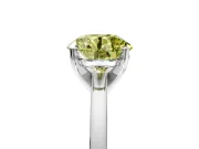 Solitaire Engagement Ring Setting for Fancy Yellow Round Cut Center with Basket Rail and Prong Head in Sterling Silver