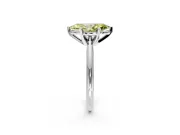 Solitaire Engagement Ring Setting for Fancy Yellow Marquise Center with Knife Ridge Band and Claw Prong Head in Platinum