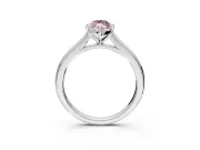 Solitaire Engagement Ring Setting for Fancy Pink Marquise Center with Narrow Cathedral Band and Prong Head in Platinum