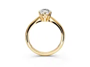 Solitaire Engagement Ring Setting for Marquise Center with Knife Ridge Band and Claw Prong Head in Yellow Gold