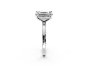 Fancy Yellow Oval and Emerald Cut Lab-Grown Diamond Toi et Moi Engagement Ring with Prong-Set Stones in White Gold