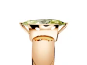Tension Engagement Ring Setting for Fancy Yellow Marquise Center with Wide Flat Band and Tension Head in Rose Gold
