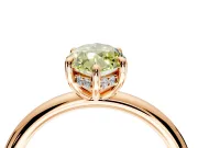 Hidden Halo Engagement Ring Setting for Fancy Yellow Marquise Center with Thin Rounded Band and Prong Head in Rose Gold