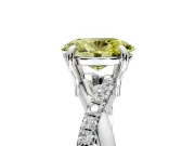 Solitaire Engagement Ring Setting for Fancy Yellow Oval Center with Half-Pave Crossover Band and Prong Head in White Gold