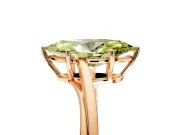 Solitaire Engagement Ring Setting for Fancy Yellow Marquise Center with Plain Bypass Twist Band and Prong Head in Rose Gold