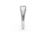 Tension Engagement Ring Setting for Cushion Cut Center with Wide Tapered Band and Tension Head in Platinum