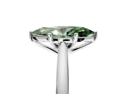 Solitaire Engagement Ring Setting for Fancy Green Marquise Center with Narrow Cathedral Band and Prong Head in Platinum