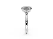 Fancy Blue Cushion Cut and Emerald Cut Lab-Grown Diamond Toi et Moi Engagement Ring with Prong-Set Stones in Sterling Silver