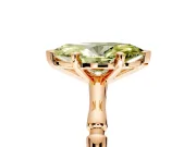 Solitaire Engagement Ring Setting for Fancy Yellow Marquise Center with Bamboo Band and Prong Head in Rose Gold