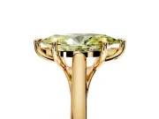 Solitaire Engagement Ring Setting for Fancy Yellow Marquise Center with Cathedral Band and Prong Head in Yellow Gold