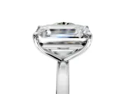 Fancy Green Round Cut and Emerald Cut Lab-Grown Diamond Toi et Moi Engagement Ring with Prong-Set Stones in Sterling Silver