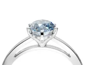 Solitaire Engagement Ring Setting for Fancy Blue Marquise Center with Basket Rail and Prong Head in Platinum