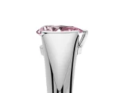 Tension Engagement Ring Setting for Fancy Pink Pear-Shaped Center with Wide Tapered Band and Tension Head in White Gold