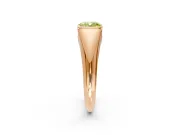 Tension Engagement Ring Setting for Fancy Yellow Cushion Cut Center with Wide Tapered Band and Tension Head in Rose Gold