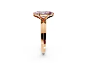 Solitaire Engagement Ring Setting for Fancy Pink Marquise Center with Wide Knife Ridge Band and Prong Head in Rose Gold