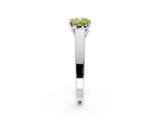Solitaire Engagement Ring Setting for Fancy Yellow Cushion Cut Center with Tapered Split Shoulders and Prong Head in Platinum