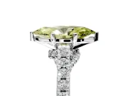 Solitaire Engagement Ring Setting for Fancy Yellow Marquise Center with Crossover Accents and Prong Head in Platinum