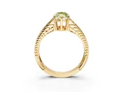 Split Shank Engagement Ring Setting for Fancy Yellow Marquise Center with Pave Split Shank and Prong Head in Yellow Gold