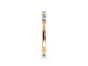 Marquise and Round Cut Lab-Grown Diamond 5 Stone Half Eternity Wedding Band with Prong Setting in Rose Gold