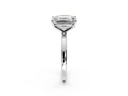 Fancy Yellow Cushion Cut and Emerald Cut Lab-Grown Diamond Toi et Moi Engagement Ring with Prong-Set Stones in White Gold