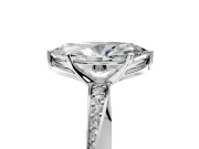 Side Accent Engagement Ring Setting for Marquise Center with Accent Shoulders and Prong Head in Platinum