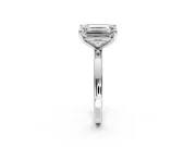 Fancy Blue Oval and Emerald Cut Lab-Grown Diamond Toi et Moi Engagement Ring with Prong-Set Stones in Sterling Silver