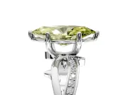 Solitaire Engagement Ring Setting for Fancy Yellow Marquise Center with Pave and Plain Crossover Band and Prong Head in Platinum