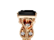 Leaf Engagement Ring Setting for Fancy Black Radiant Cut Center with Milgrain Accent Band and Prong Head in Rose Gold