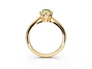 Solitaire Engagement Ring Setting for Fancy Yellow Marquise Center with Knife Ridge Band and Claw Prong Head in Yellow Gold