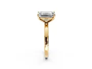 Fancy Green Heart-Shaped and Emerald Cut Lab-Grown Diamond Toi et Moi Engagement Ring with Prong-Set Stones in Yellow Gold