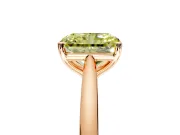 Solitaire Engagement Ring Setting for Fancy Yellow Radiant Cut Center with Narrow Cathedral Band and Prong Head in Rose Gold