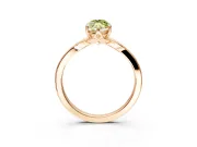 Solitaire Engagement Ring Setting for Fancy Yellow Marquise Center with Plain Split Shank and Prong Head in Rose Gold
