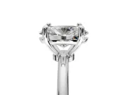 Minimalist Solitaire Engagement Ring Setting for Oval Center with Thin Band and Prong Head in Sterling Silver