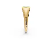 Tension Engagement Ring Setting for Fancy Yellow Emerald Cut Center with Wide Tapered Band and Tension Head in Yellow Gold