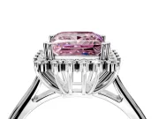 Starburst Halo Engagement Ring Setting for Fancy Pink Princess Cut Center with Thin Round-Wire Band and Prong Head in Platinum