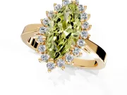 Starburst Halo Engagement Ring Setting for Fancy Yellow Marquise Center with Flat Cathedral Band and Prong Head in Yellow Gold