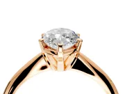Solitaire Engagement Ring Setting for Marquise Center with Knife Ridge Band and Claw Prong Head in Rose Gold
