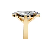 Solitaire Engagement Ring Setting for Marquise Center with Tapered Shoulders and Prong Head in Yellow Gold