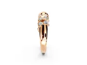 Round Cut Lab-Grown Diamond Multi-Row Channel-Set Wedding Band in Rose Gold